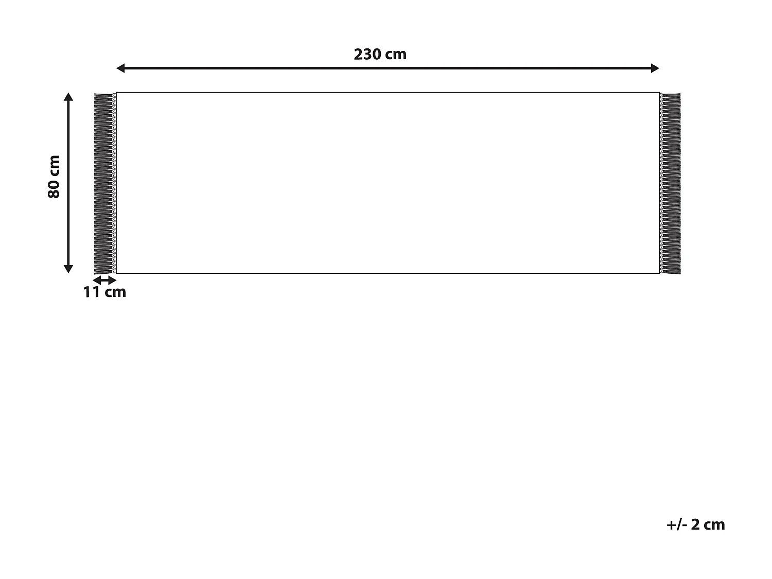 Tapis CETMI Beige 80 x 230 cm Coton