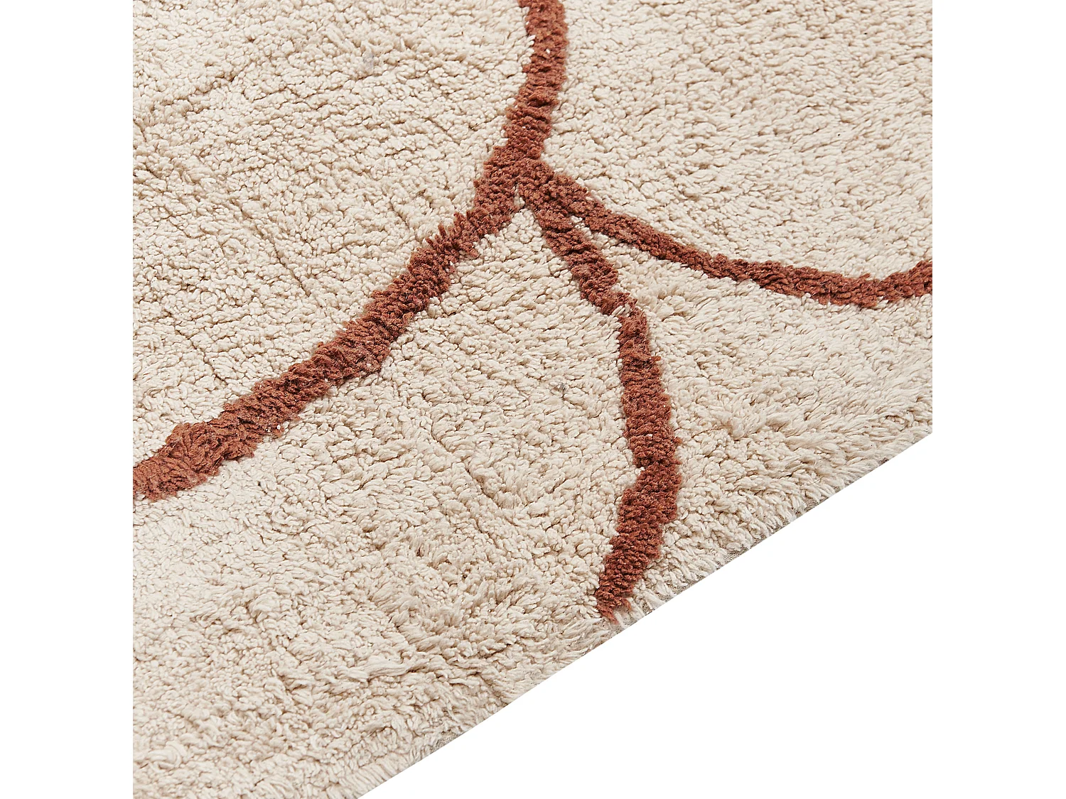 Vloerkleed katoen beige/bruin 200 x 200 cm AVDAN