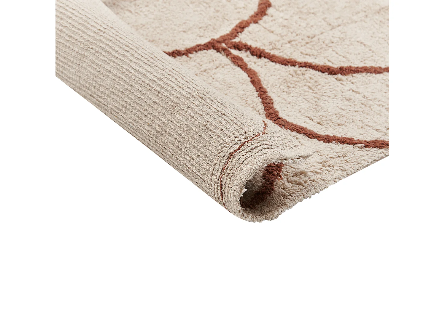 Vloerkleed katoen beige/bruin 200 x 200 cm AVDAN