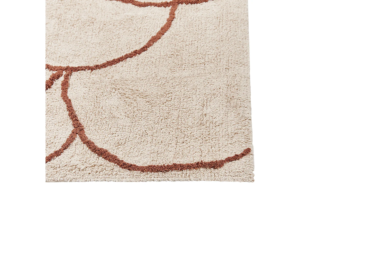 Vloerkleed katoen beige/bruin 200 x 200 cm AVDAN