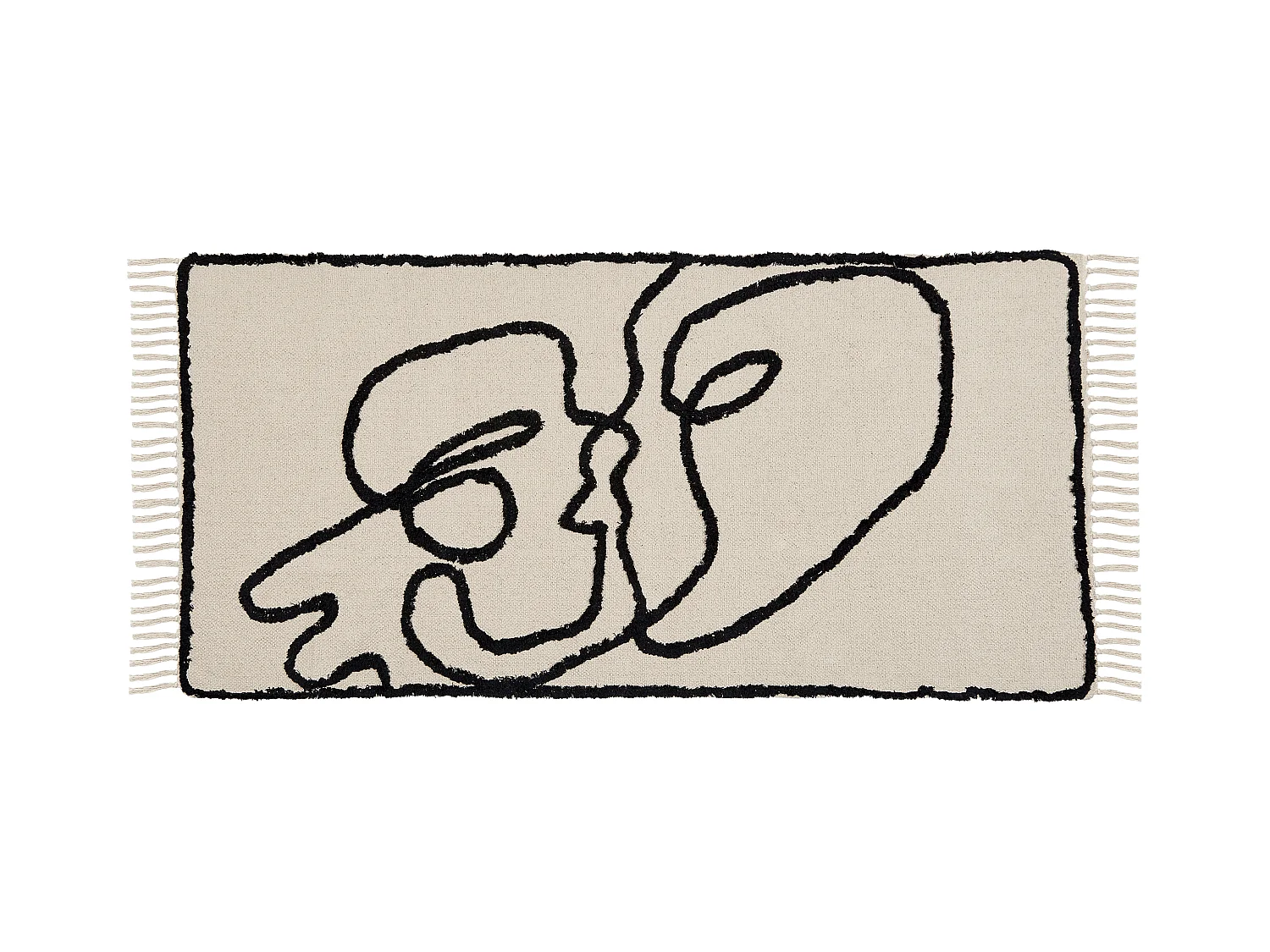 Tapis KONUR Beige 80 x 150 cm Coton