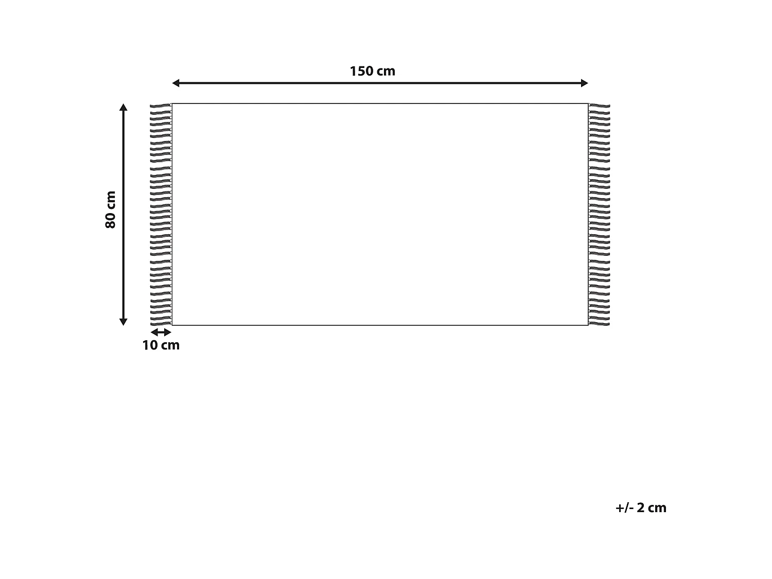 Tapis KONUR Beige 80 x 150 cm Coton
