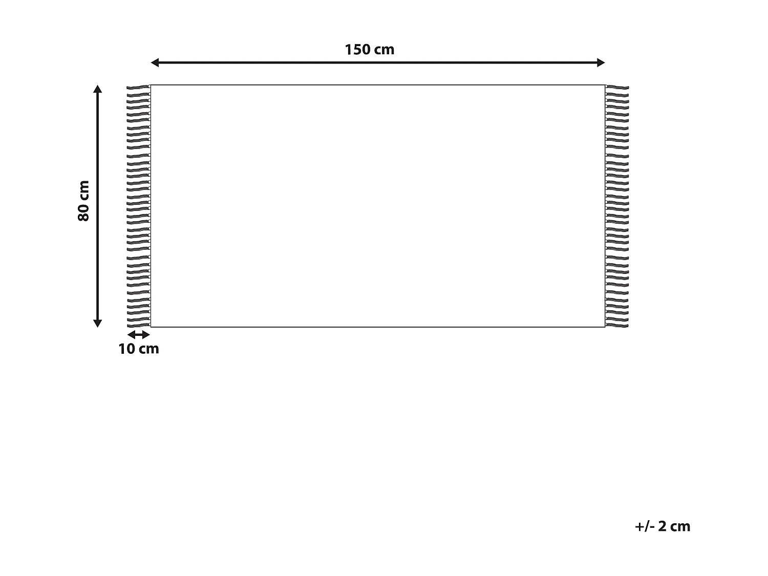 Teppich Baumwolle beige / schwarz 80 x 150 cm Gesichtsmotiv Kurzflor KONUR