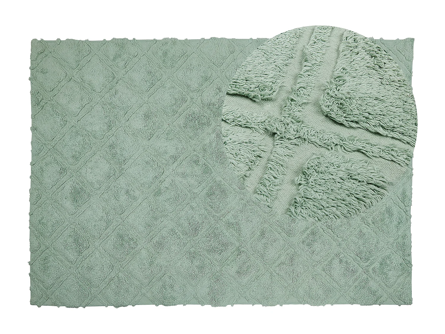 Tapis HATAY Vert clair 160 x 230 cm Coton