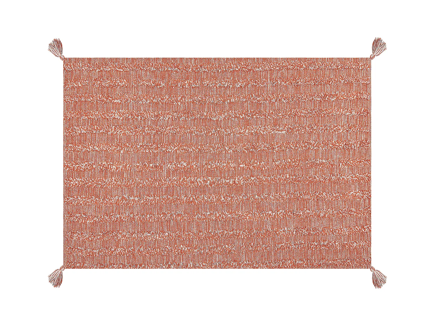 Tapete de algodão laranja 140 x 200 cm MUGLA