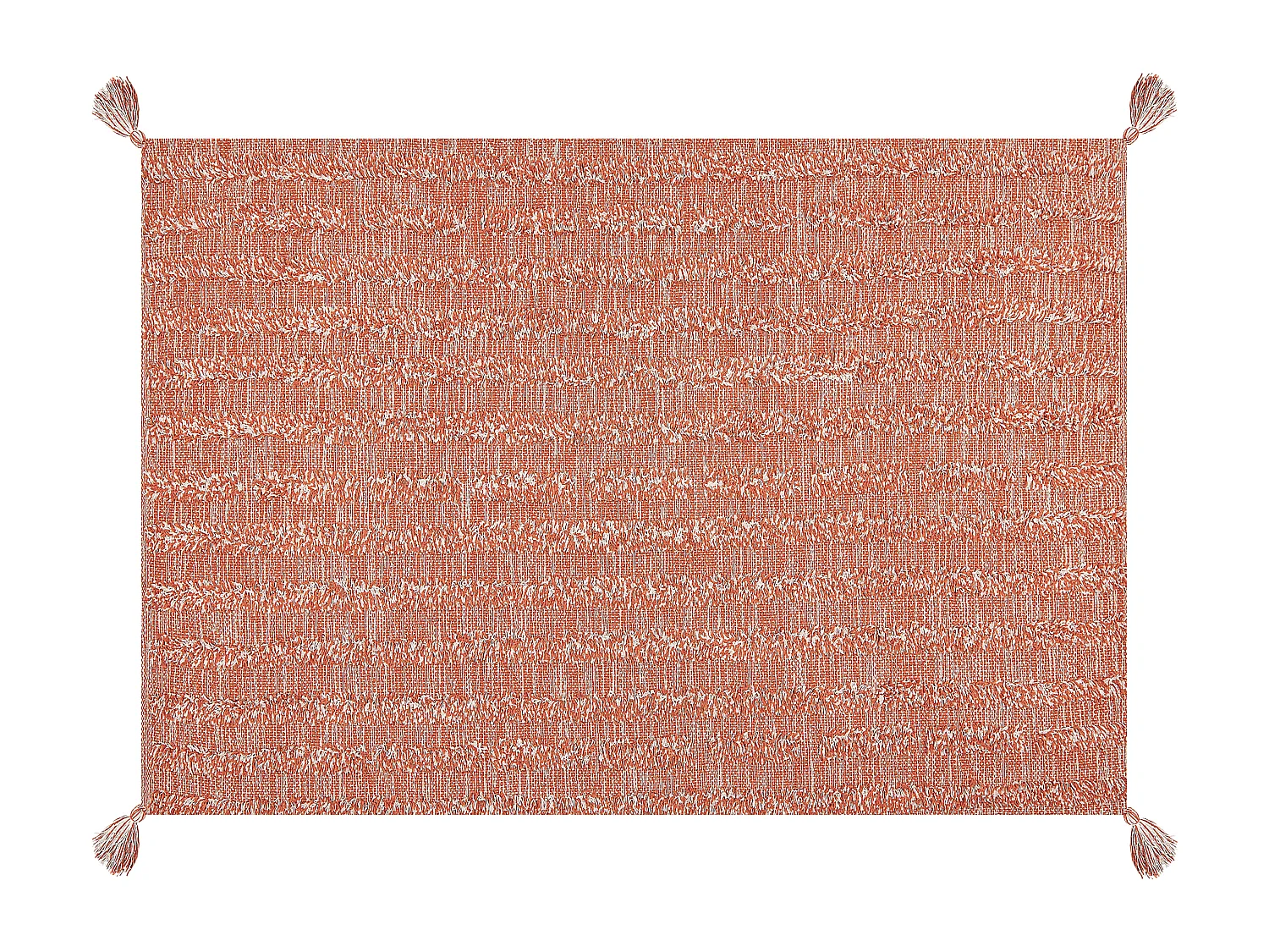 Tapete de algodão laranja 140 x 200 cm MUGLA