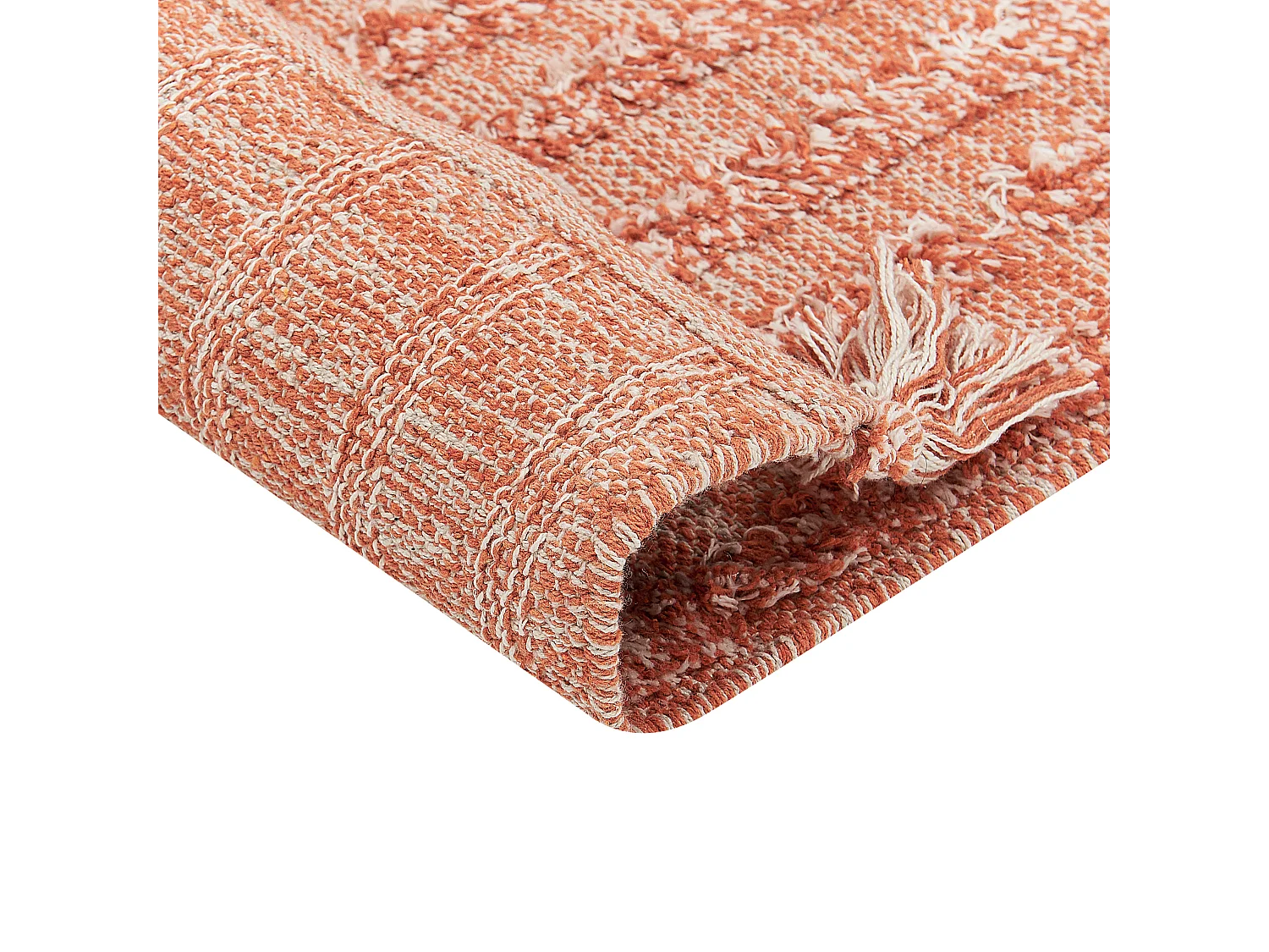 Tapete de algodão laranja 140 x 200 cm MUGLA