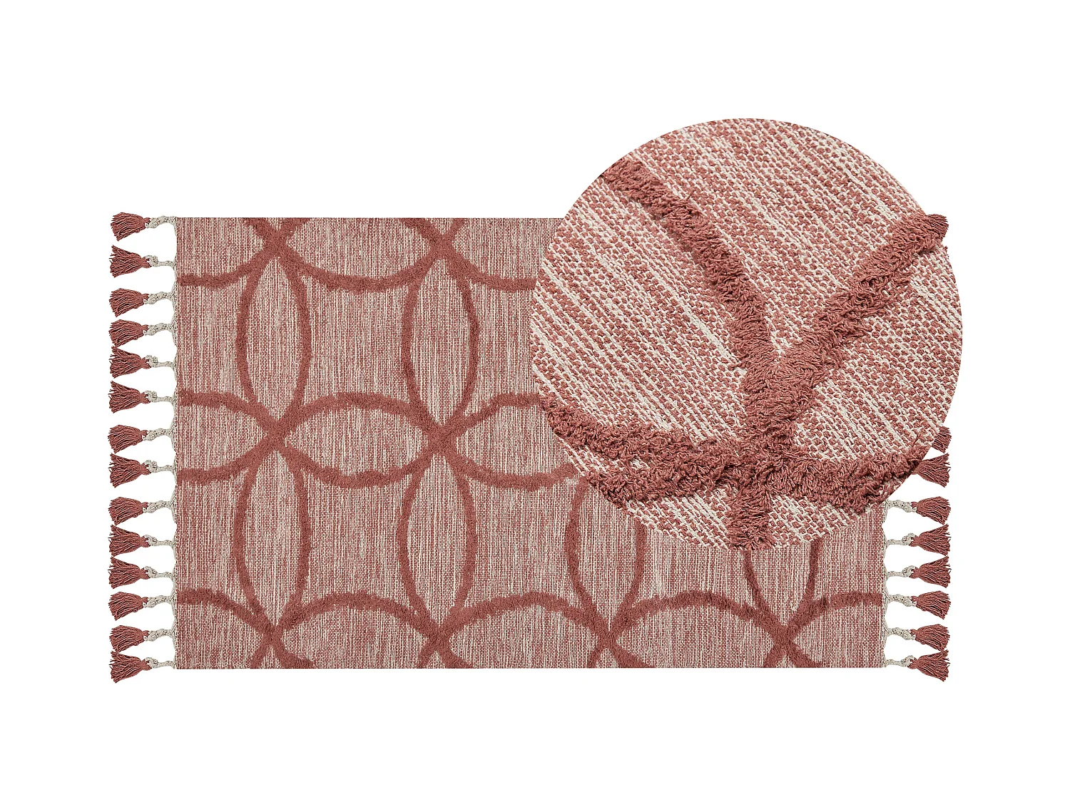 Tapis KIRSEHIR Rouge 80 x 150 cm Coton