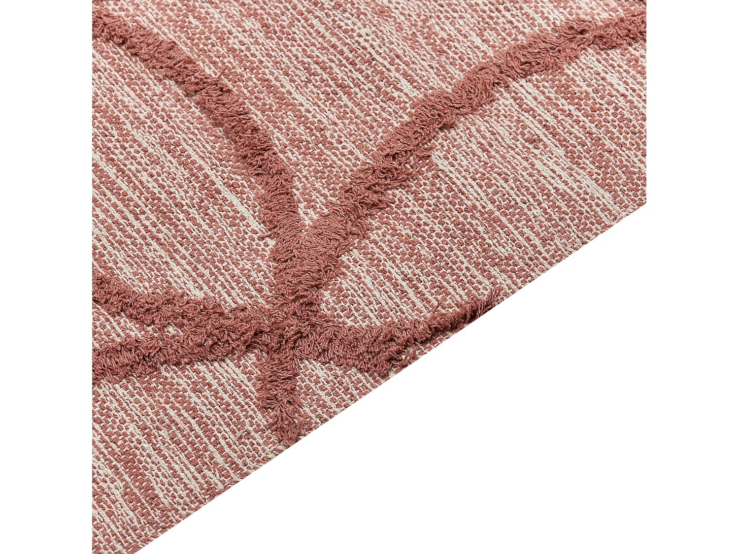 Alfombra de algodón rojo claro 80 x 150 cm KIRSEHIR