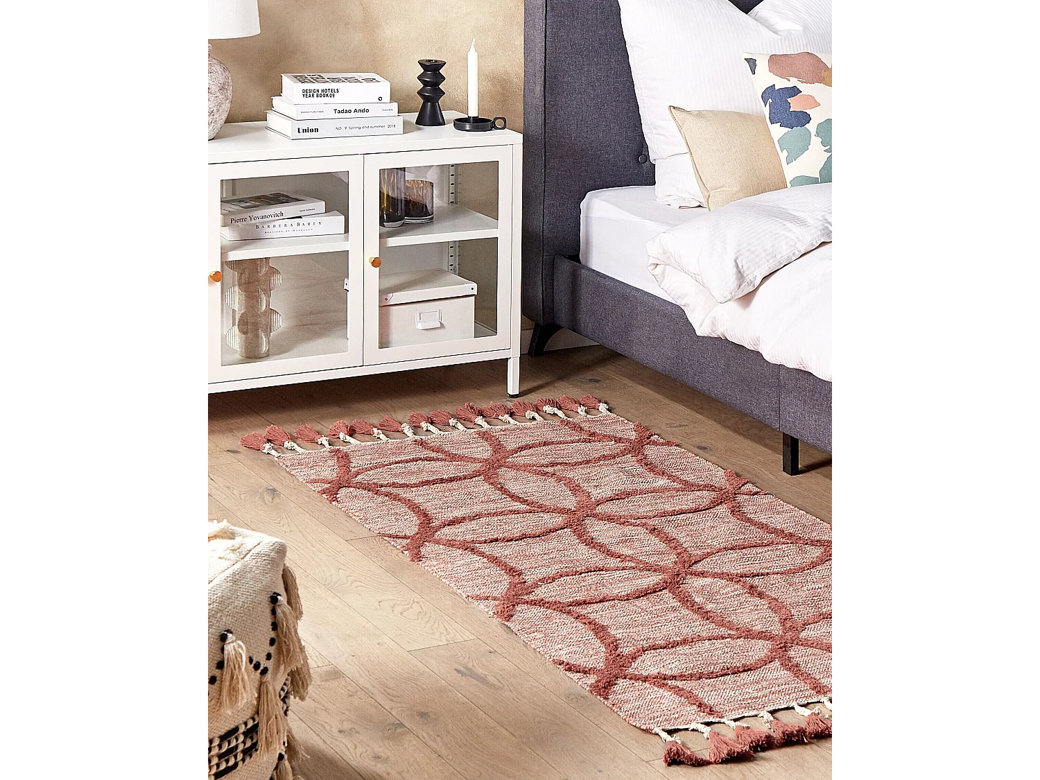 Vloerkleed katoen rood 80 x 150 cm KIRSEHIR