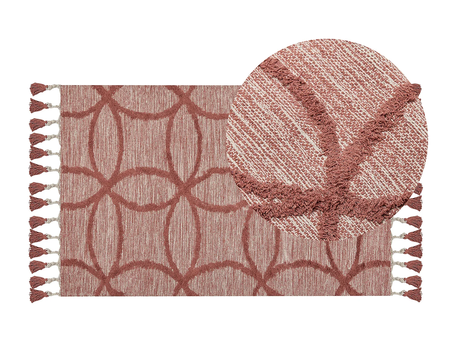 Vloerkleed katoen rood 80 x 150 cm KIRSEHIR