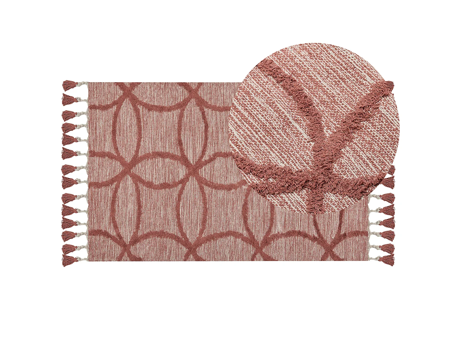 Vloerkleed katoen rood 80 x 150 cm KIRSEHIR