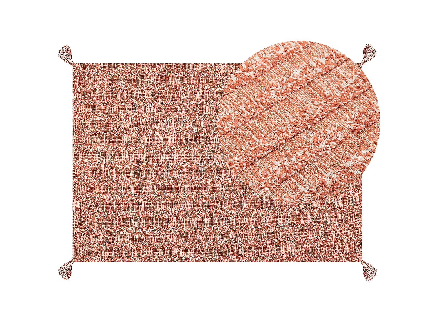 Vloerkleed katoen oranje 160 x 230 cm MUGLA