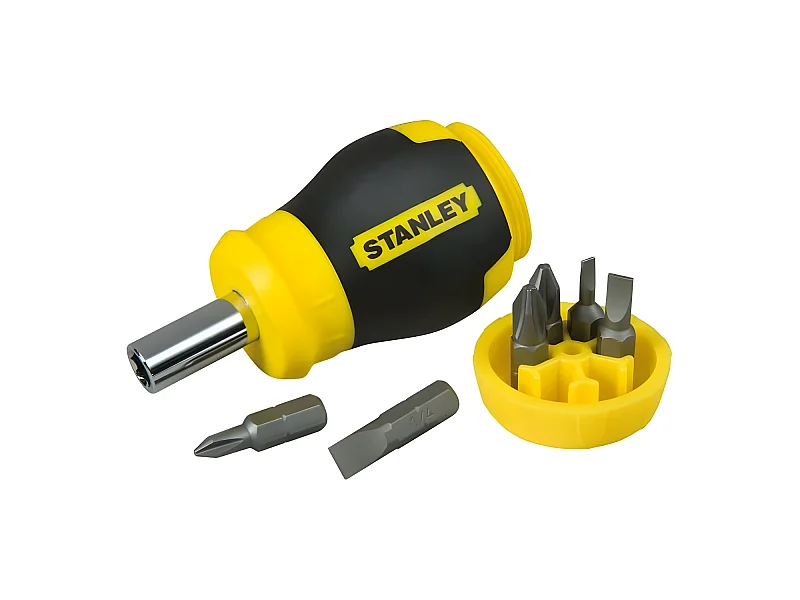 Tournevis porte-embouts boule + 6 embouts avec tête magnétique Stanley