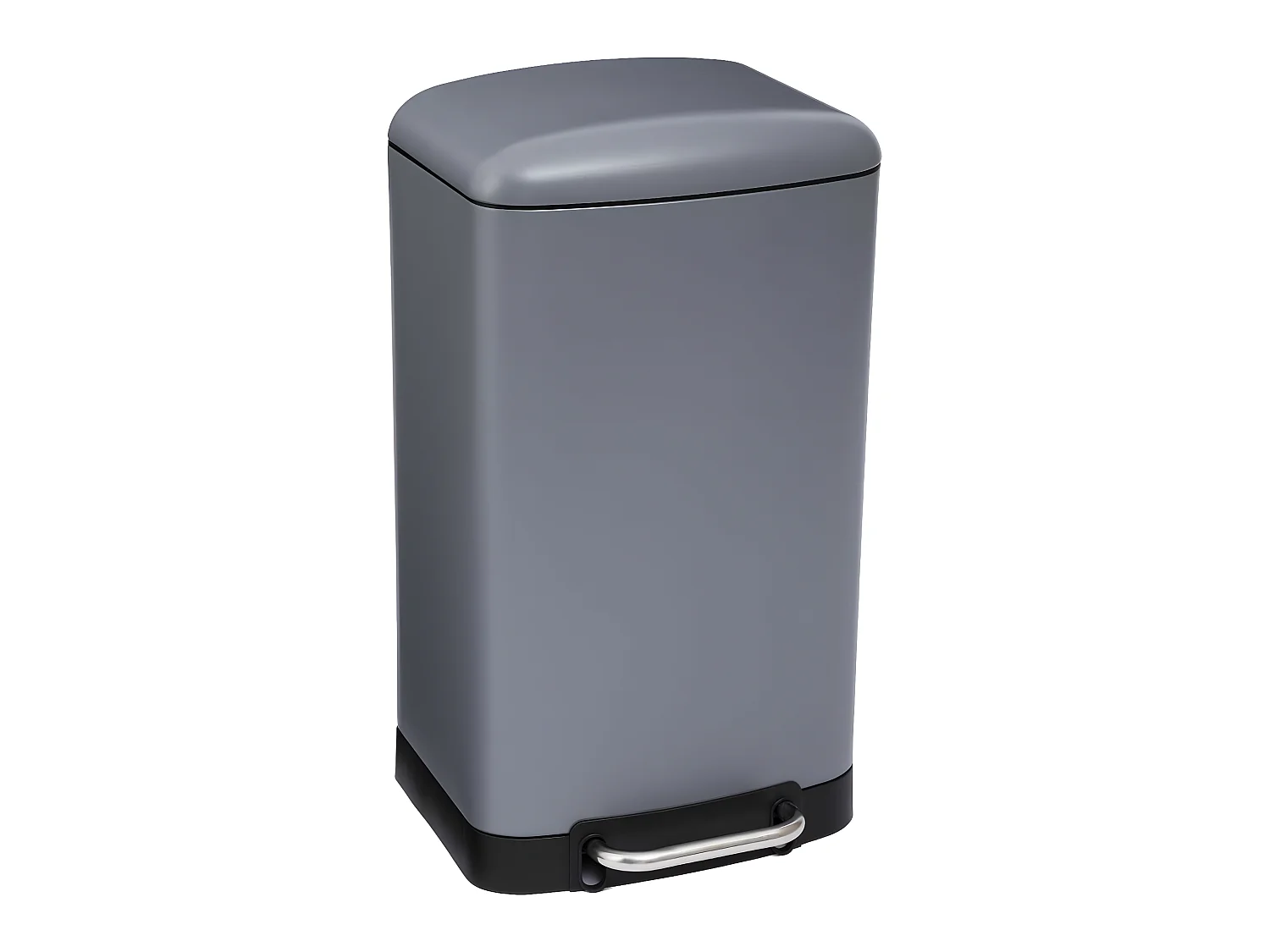 Poubelle 30 Litres en Métal Anthracite ouverture à pédale
