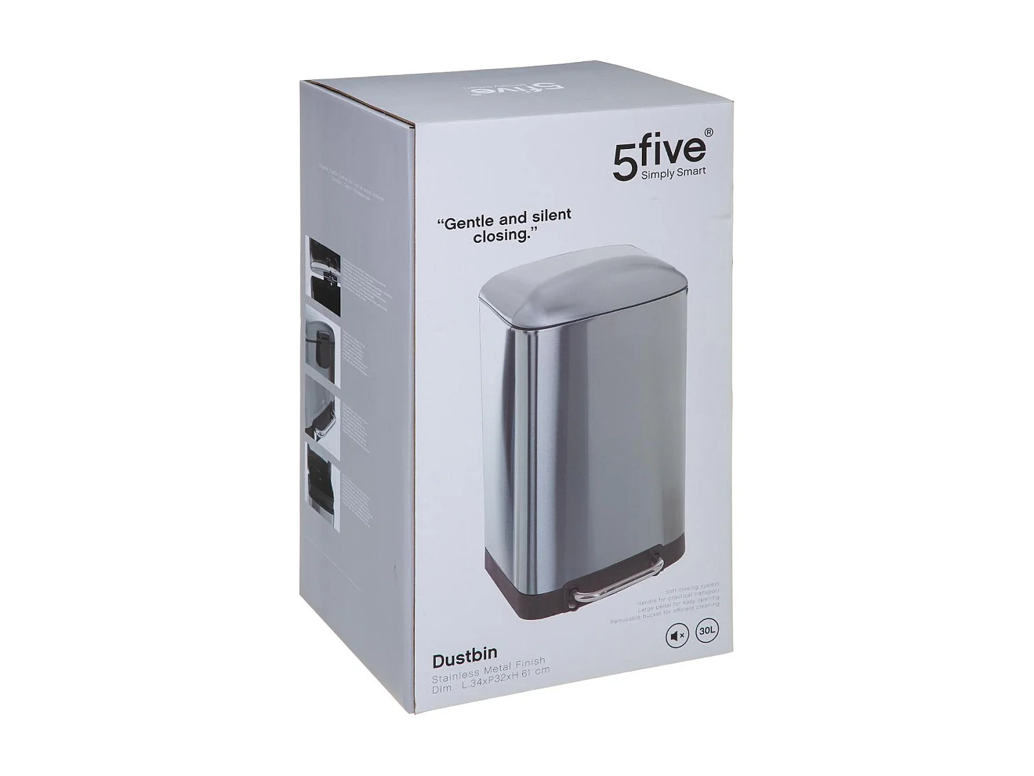 Poubelle en Métal 30 Litres Inox ouverture à pédale