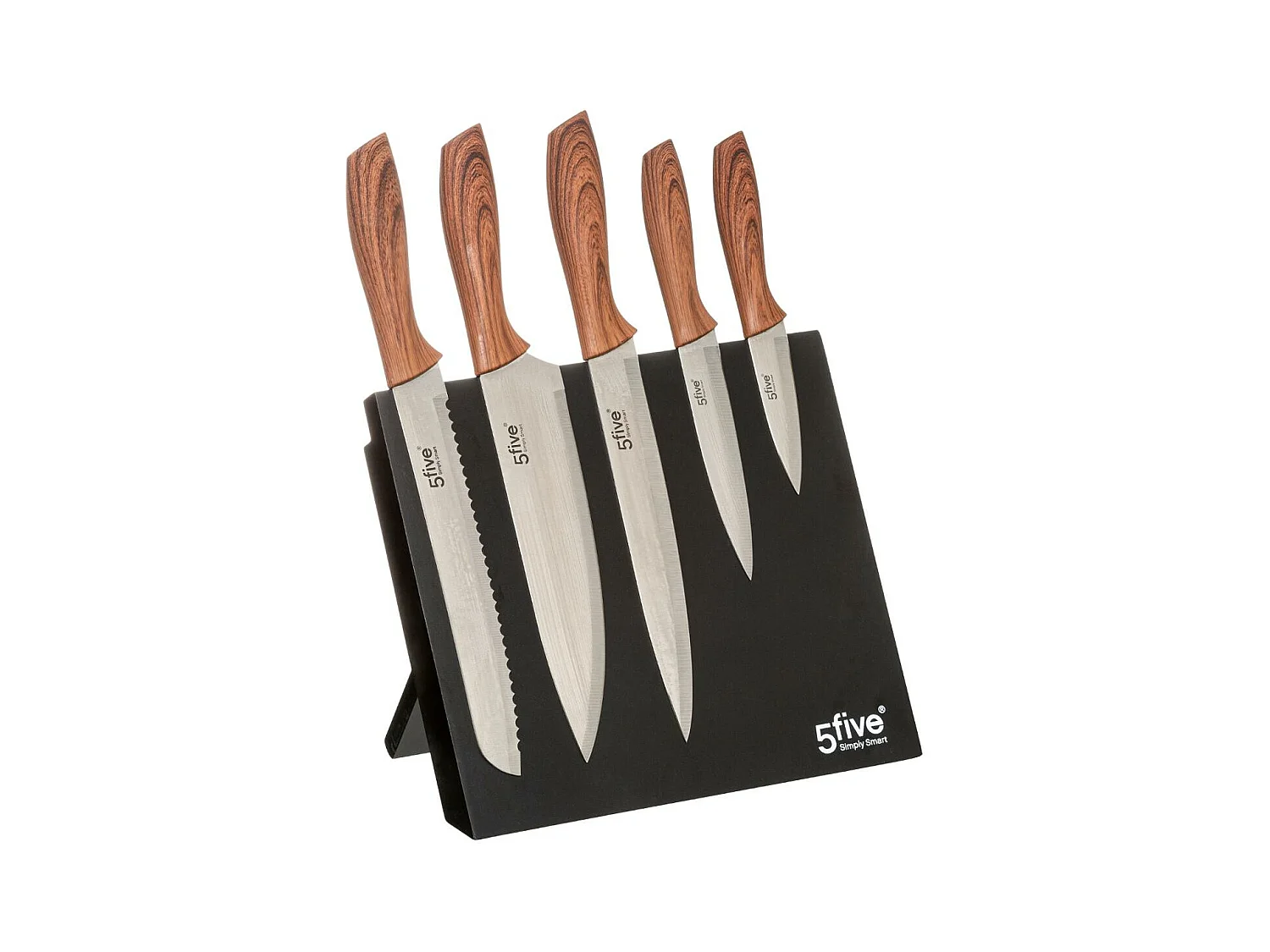 Bloc 5 Couteaux Aimantés "Cinco" 24cm Naturel