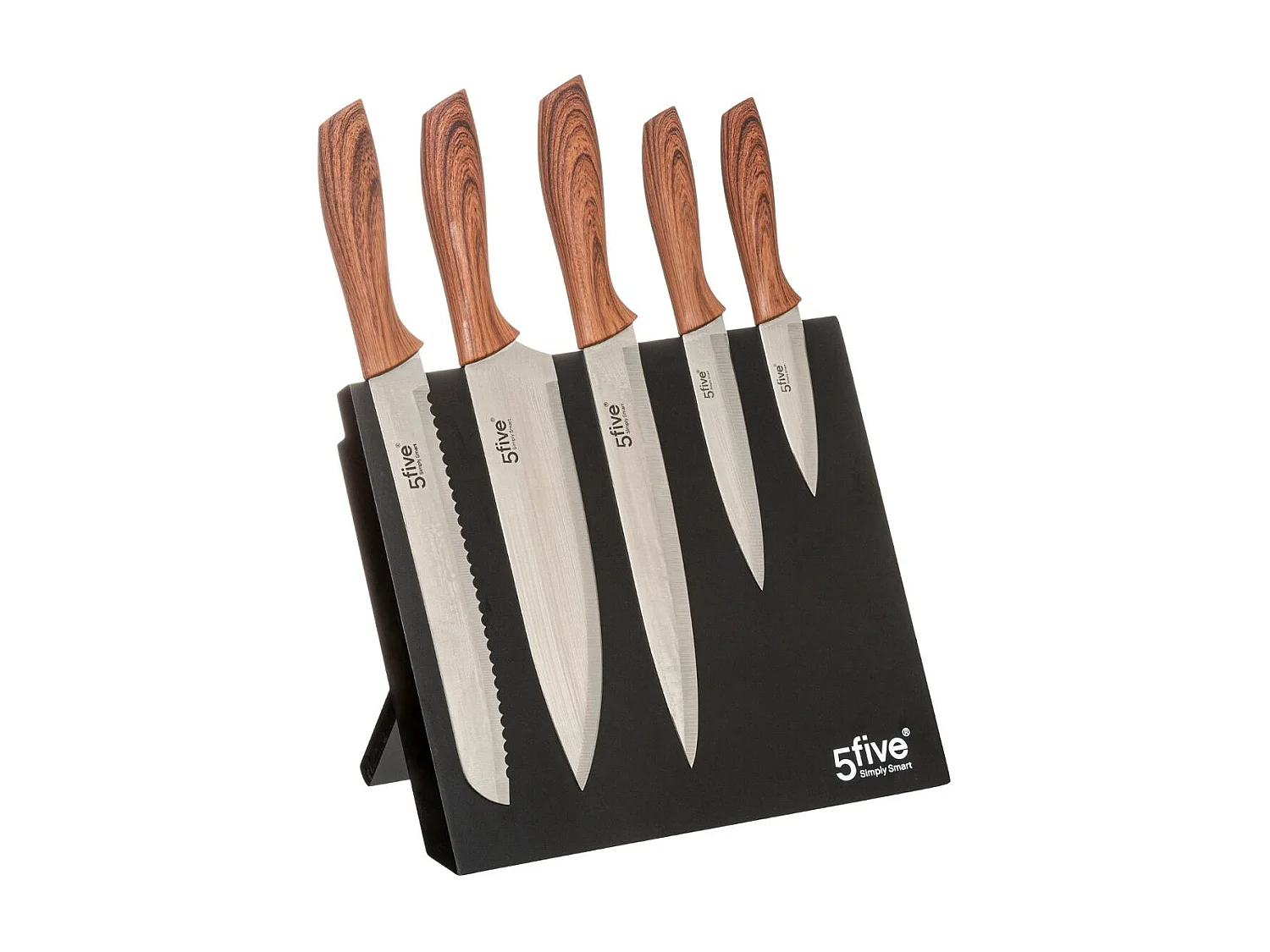 Bloc 5 Couteaux Aimantés "Cinco" 24cm Naturel