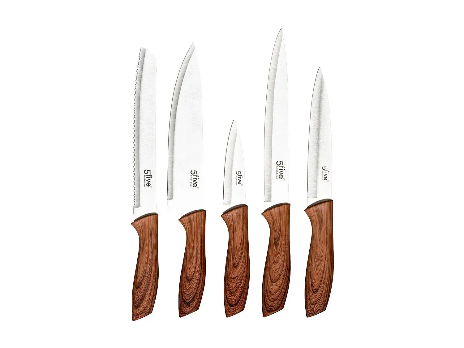 Bloc 5 Couteaux Aimantés "Cinco" 24cm Naturel