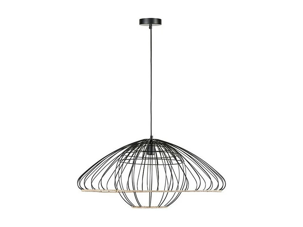 Suspension filaire métal et rotin Neptune - Ostaria