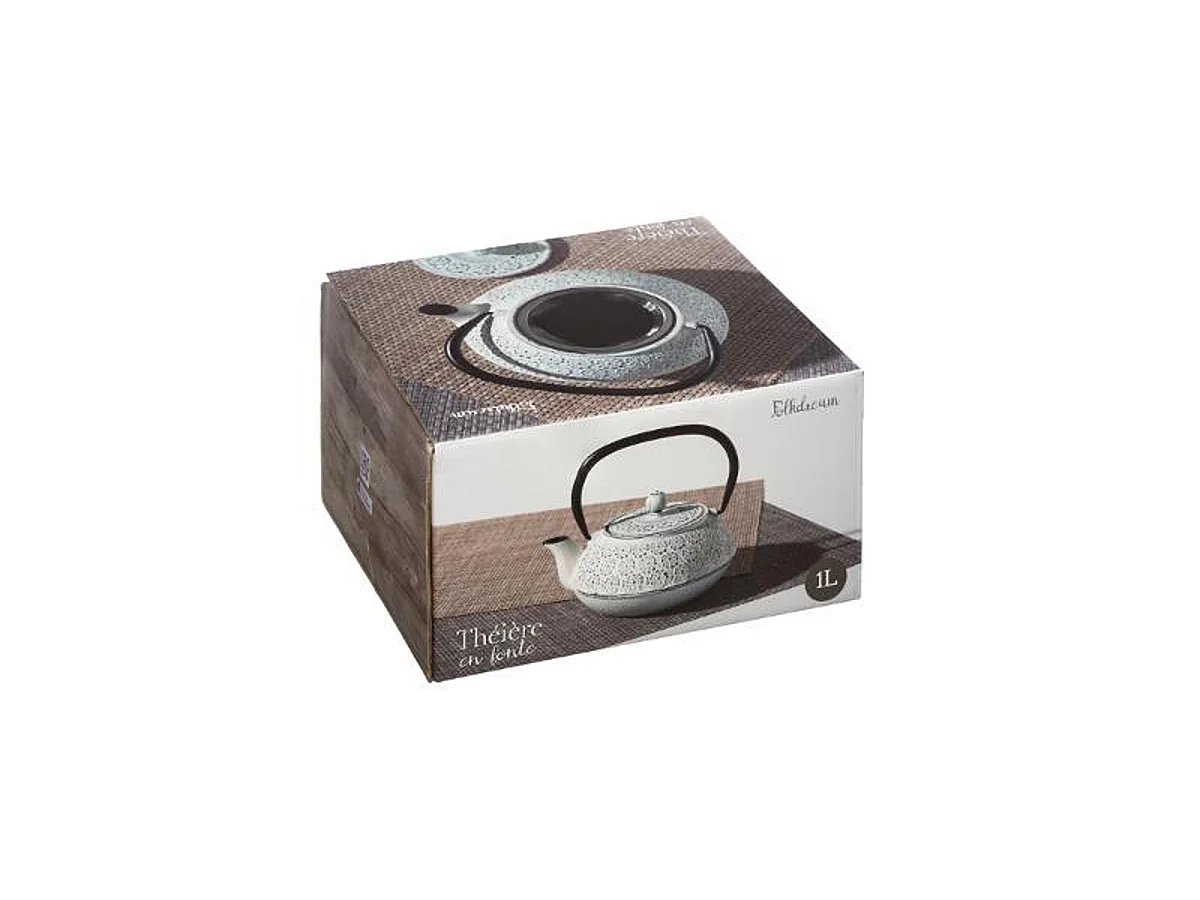Théière en Fonte "Folk" 1L Blanc
