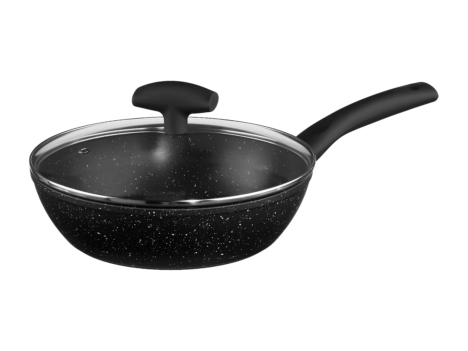 Sauteuse en Aluminium "Couvercle" 24cm Noir