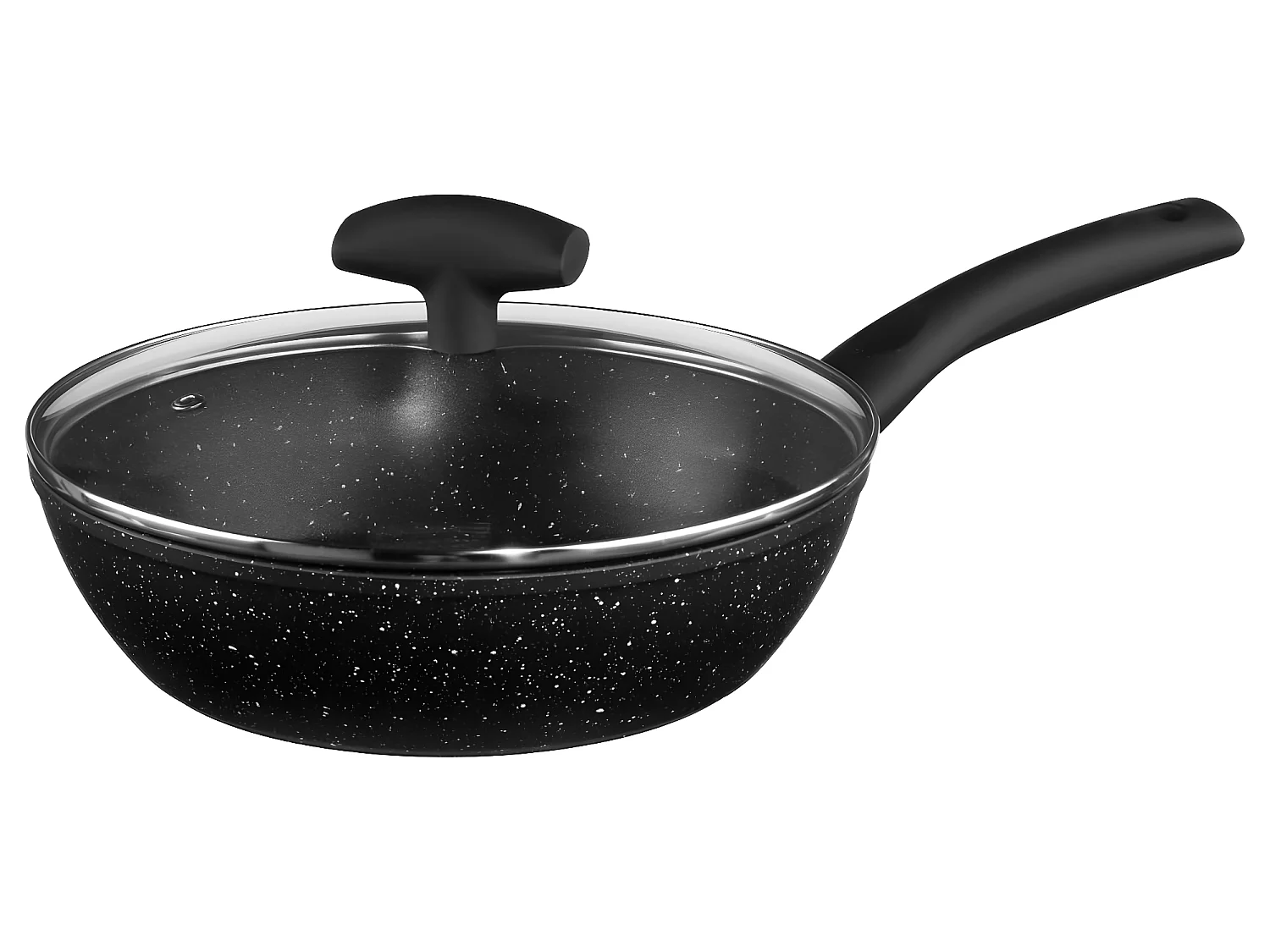 Sauteuse en Aluminium "Couvercle" 24cm Noir