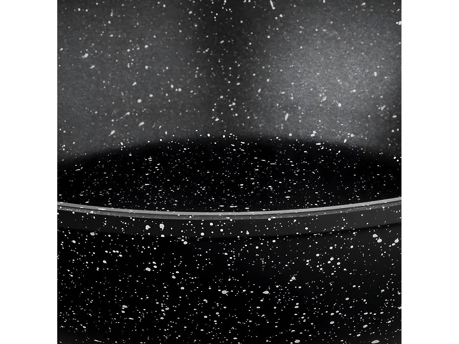 Sauteuse en Aluminium "Couvercle" 24cm Noir