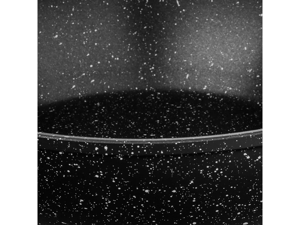 Sauteuse en Aluminium "Couvercle" 24cm Noir