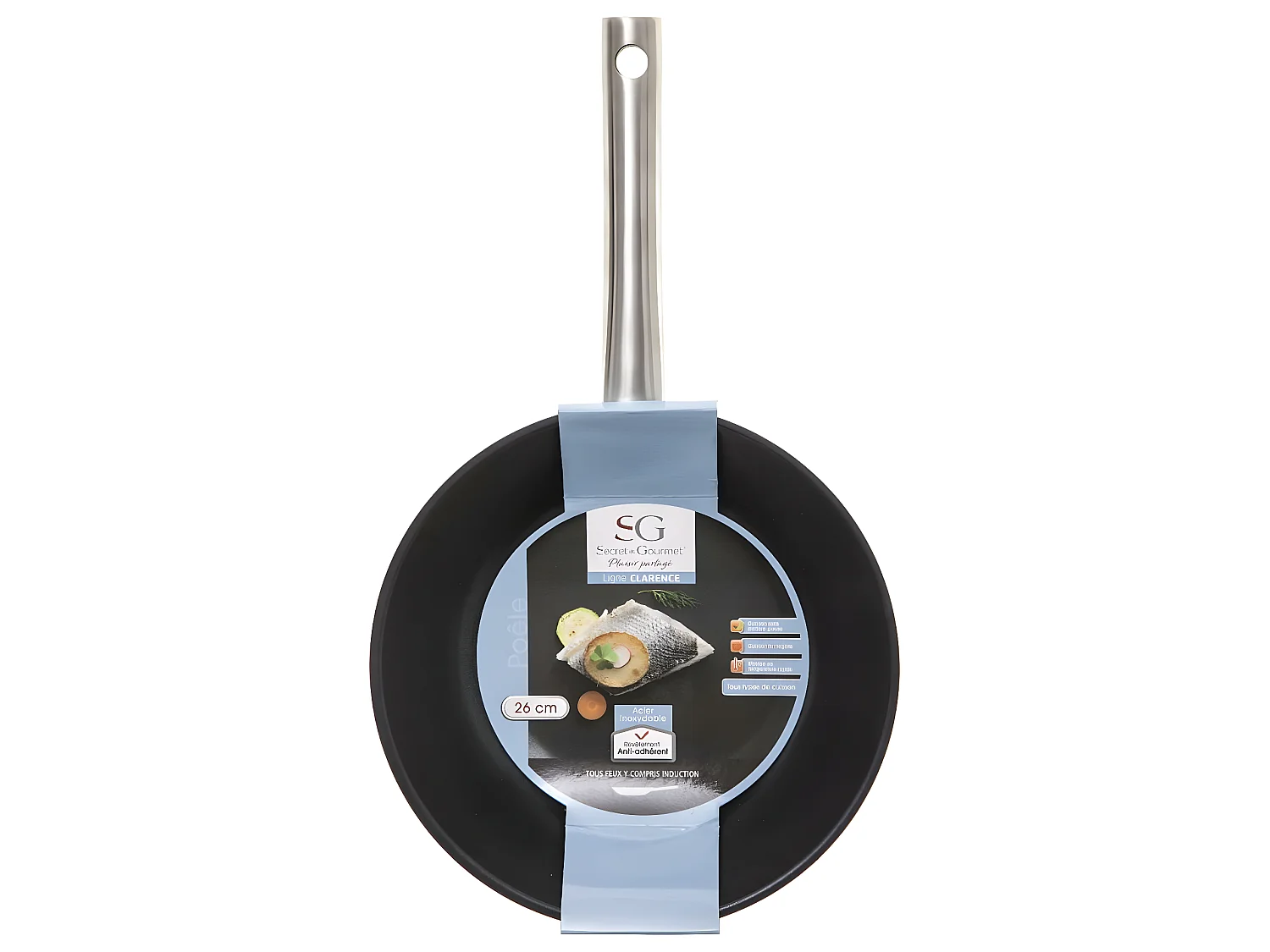 Poêle en Inox "Cuisson" 25cm Argent