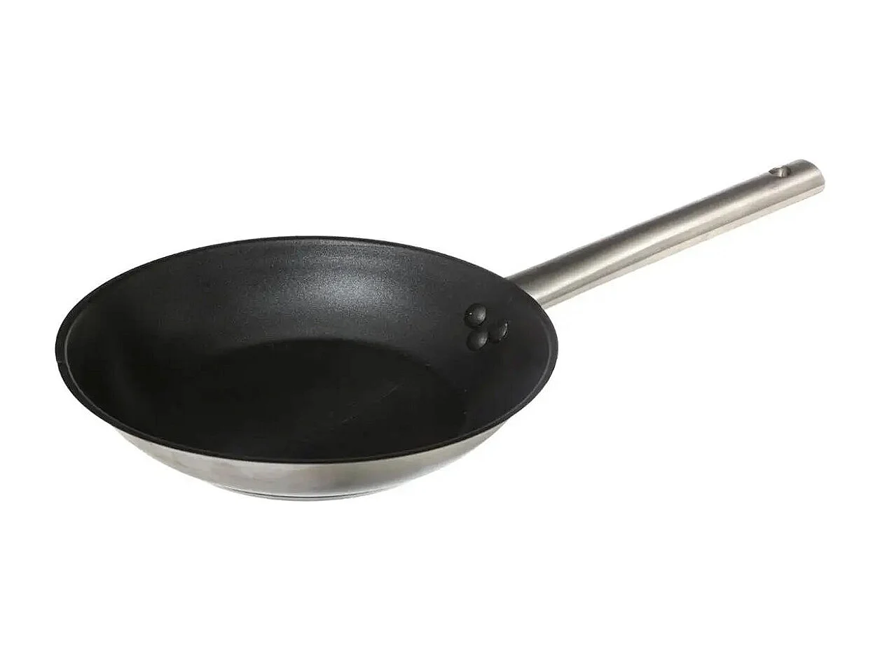 Poêle en Inox "Cuisson" 25cm Argent