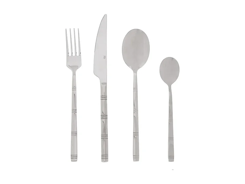 Ménagère Inox 24 Pièces "Borah" 22cm Argent