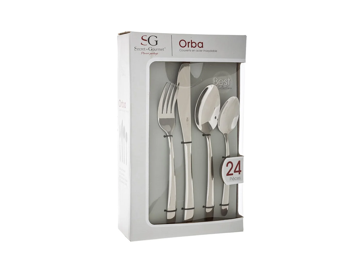 Ménagère Inox 24 Pièces "Orba" 23cm Argent