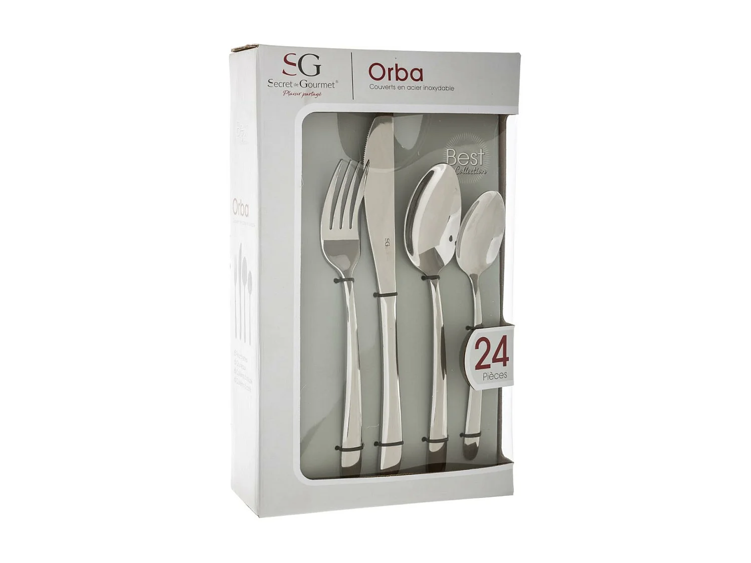 Ménagère Inox 24 Pièces "Orba" 23cm Argent