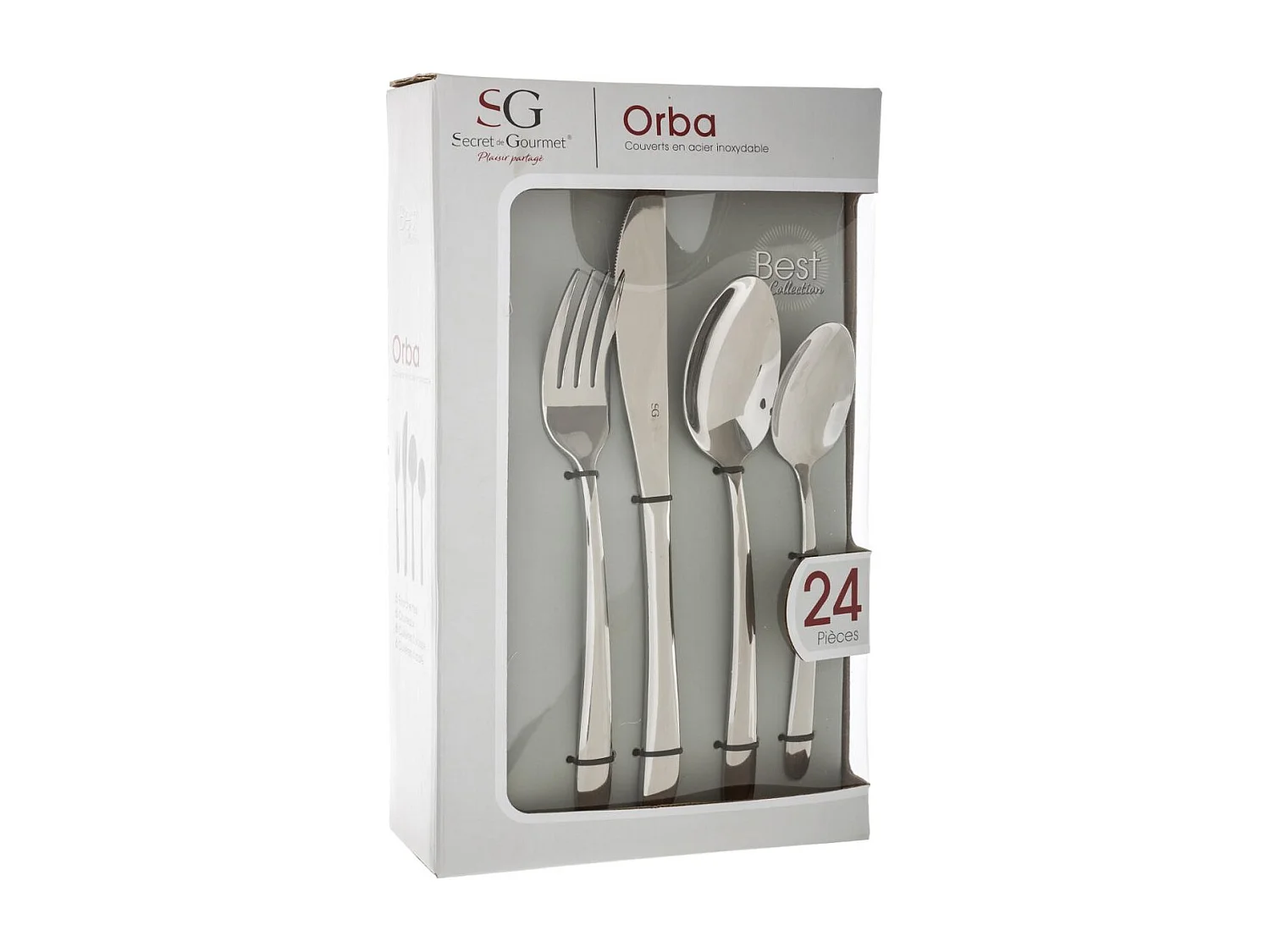 Ménagère Inox 24 Pièces "Orba" 23cm Argent