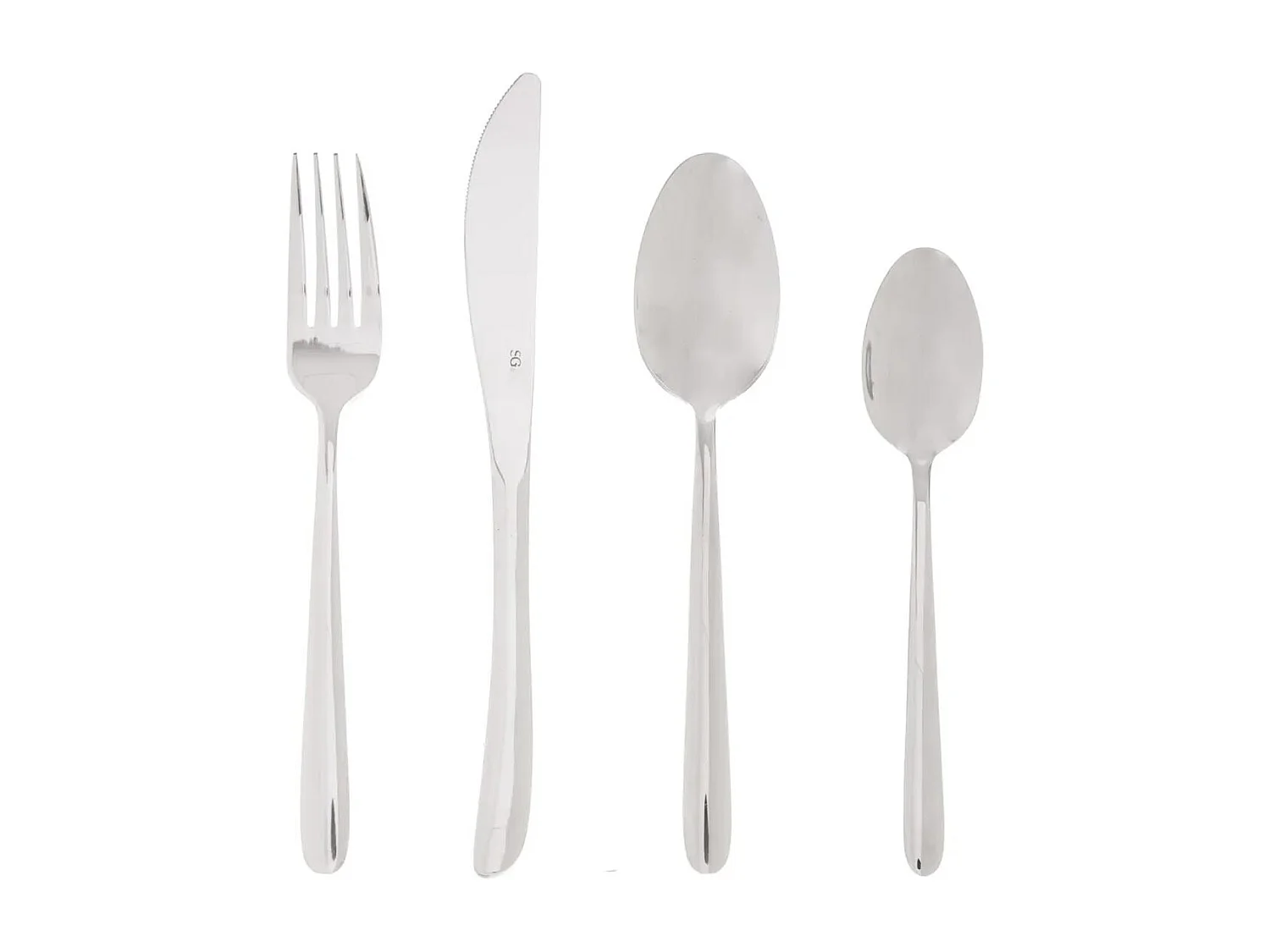 Ménagère Inox 24 Pièces "Orba" 23cm Argent