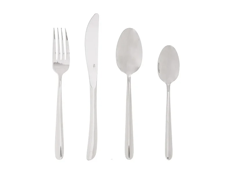 Ménagère Inox 24 Pièces "Orba" 23cm Argent