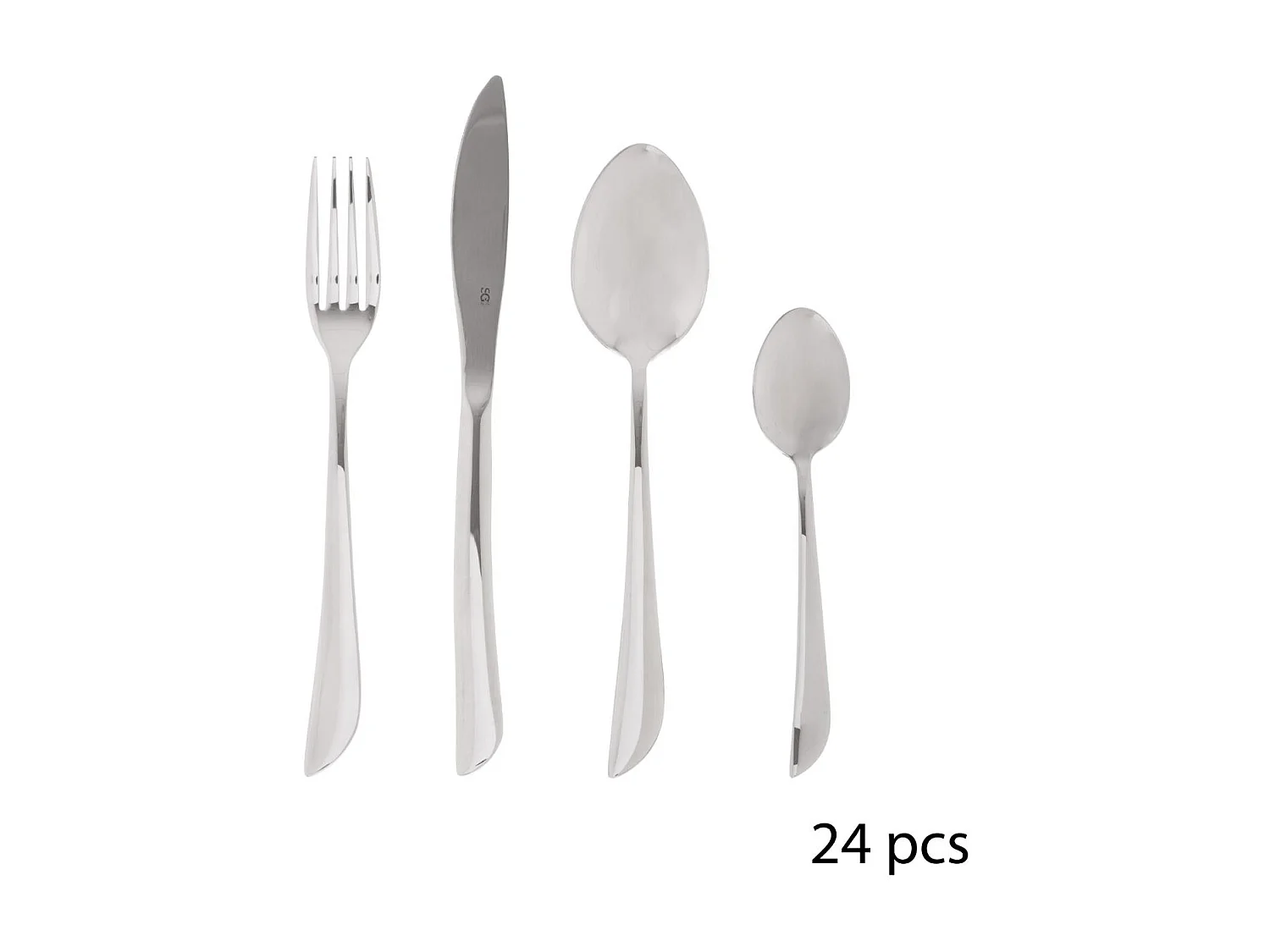 Ménagère Inox 24 Pièces "Serrat" 23cm Argent