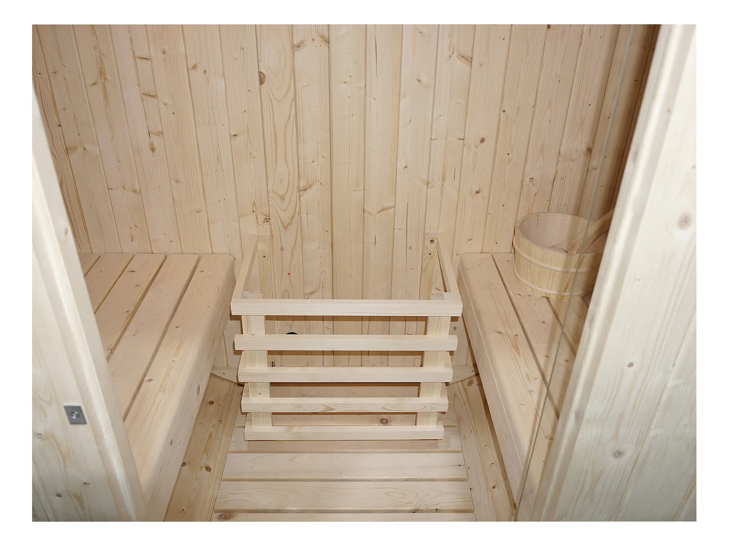 Gartensauna 2 Personen mit Ofen 3,5 kW - 185 x 120 x 190 cm - ISOKYRO