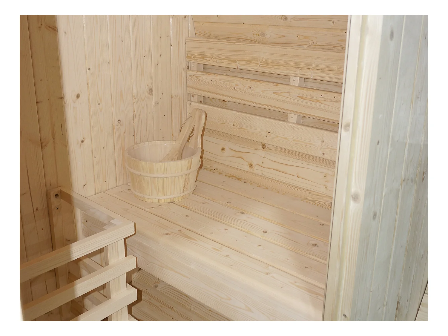 Gartensauna 2 Personen mit Ofen 3,5 kW - 185 x 120 x 190 cm - ISOKYRO