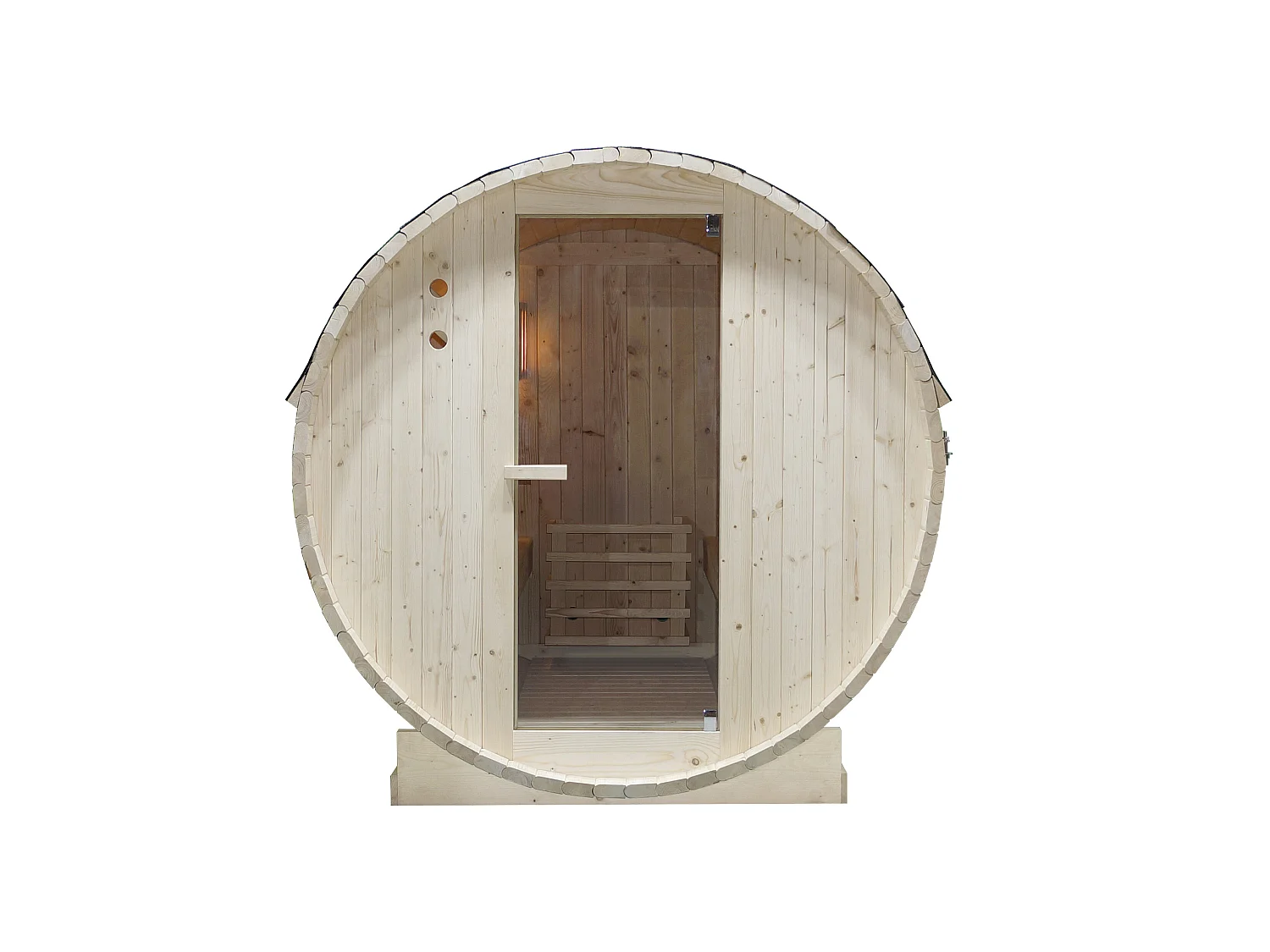 Gartensauna 2 Personen mit Ofen 3,5 kW - 185 x 120 x 190 cm - ISOKYRO