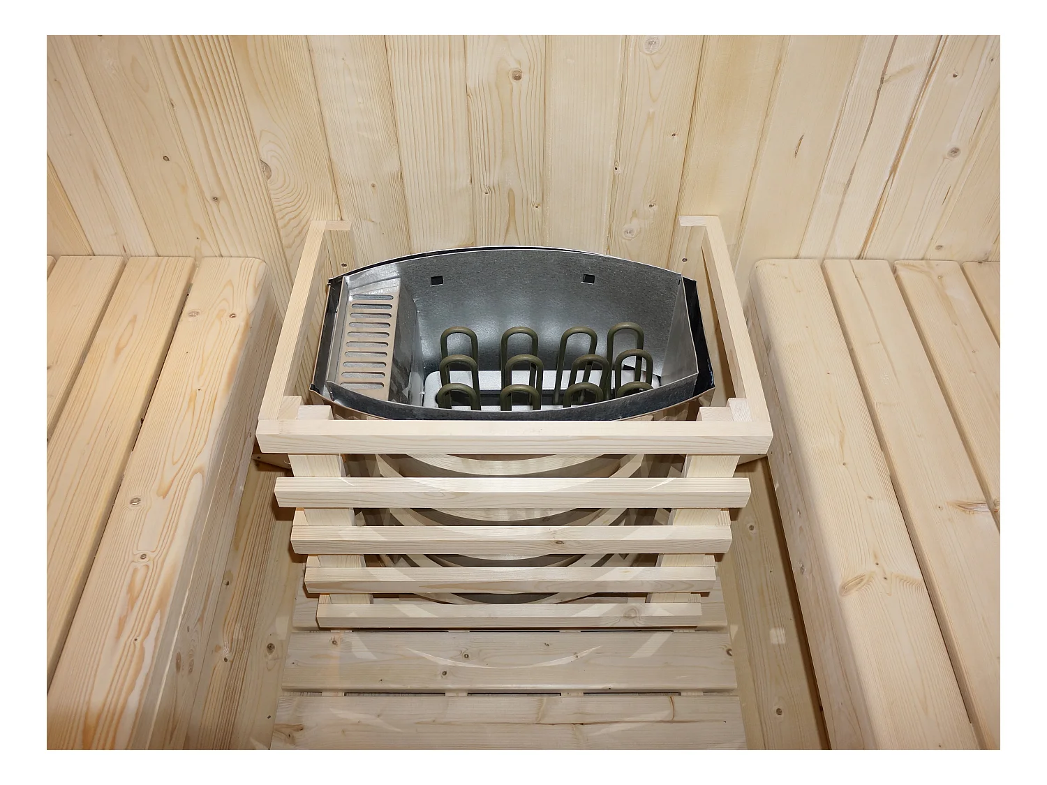Sauna extérieur en tonneau 6 places avec poêle 8KW - L185 x P220 x H190 cm - ISOKYRO
