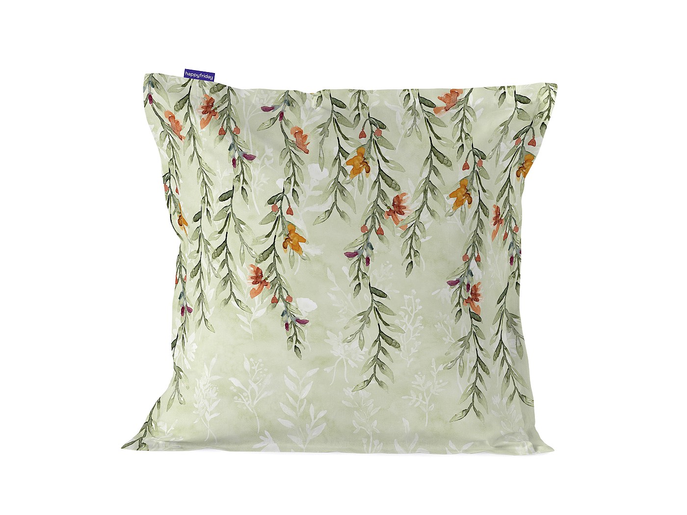 Federa Naturals Lily Flowers 60x60 Cm In Puro Cotone Con Cerniera - Stampa Floreale Ad Acquerello, Morbida, Solo Federa - 2