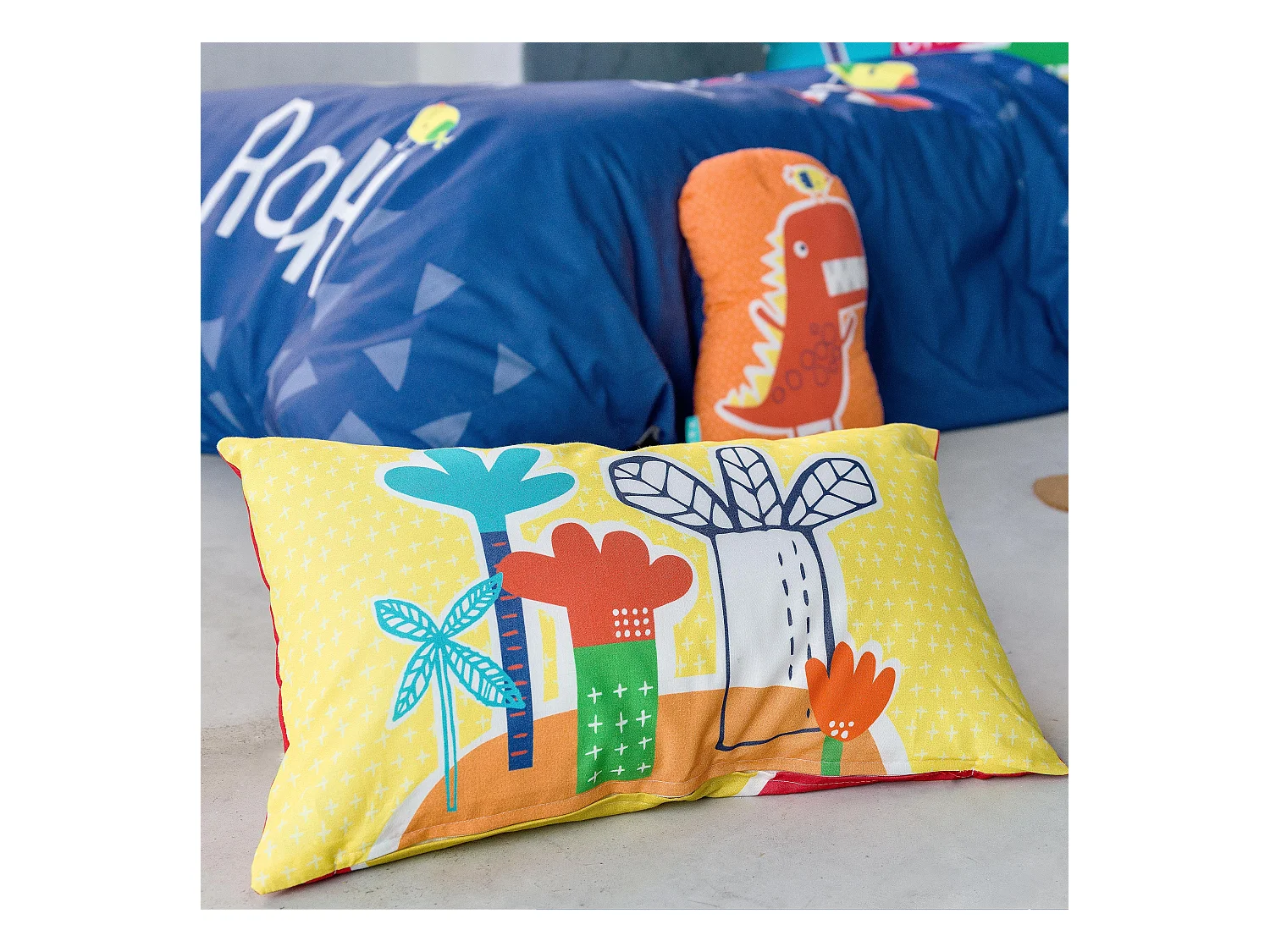 Housse de coussin 50x30 cm Funnysaurus