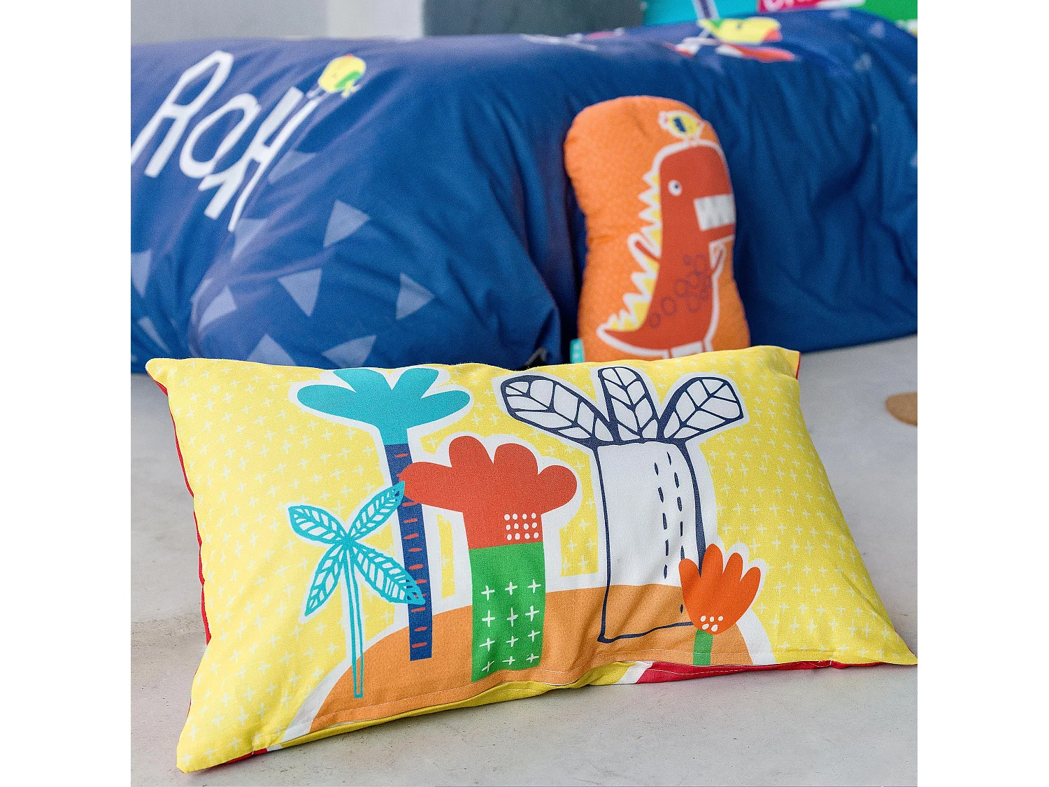 Housse de coussin 50x30 cm Funnysaurus