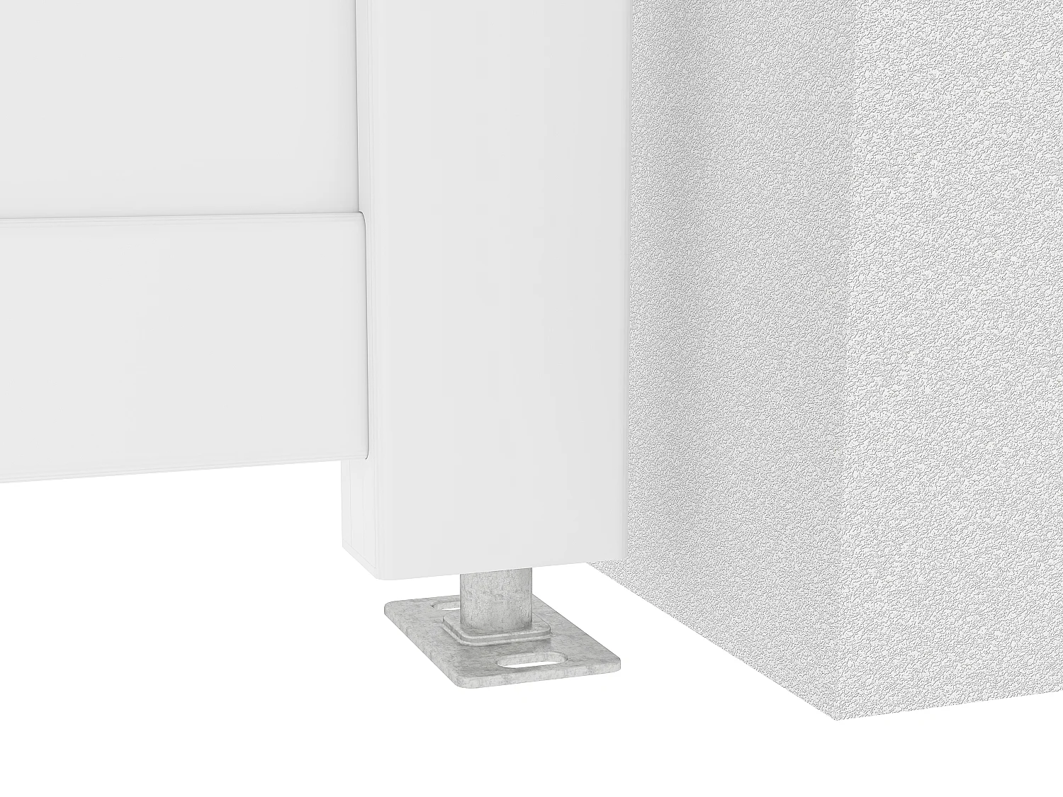 Gartentor Flügeltor Doppeltor mit Torantrieb - 305 x 181 cm - voll - Aluminium - Weiß - NAZARIO