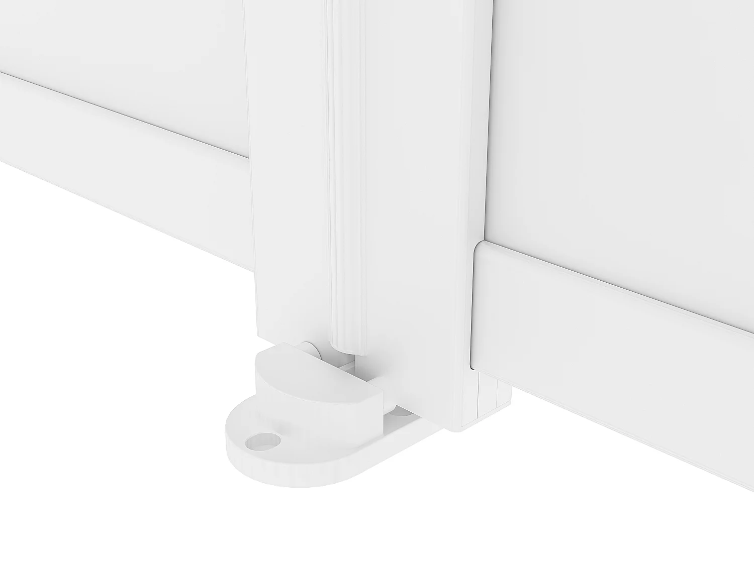 Gartentor Flügeltor Doppeltor mit Torantrieb - 305 x 181 cm - voll - Aluminium - Weiß - NAZARIO