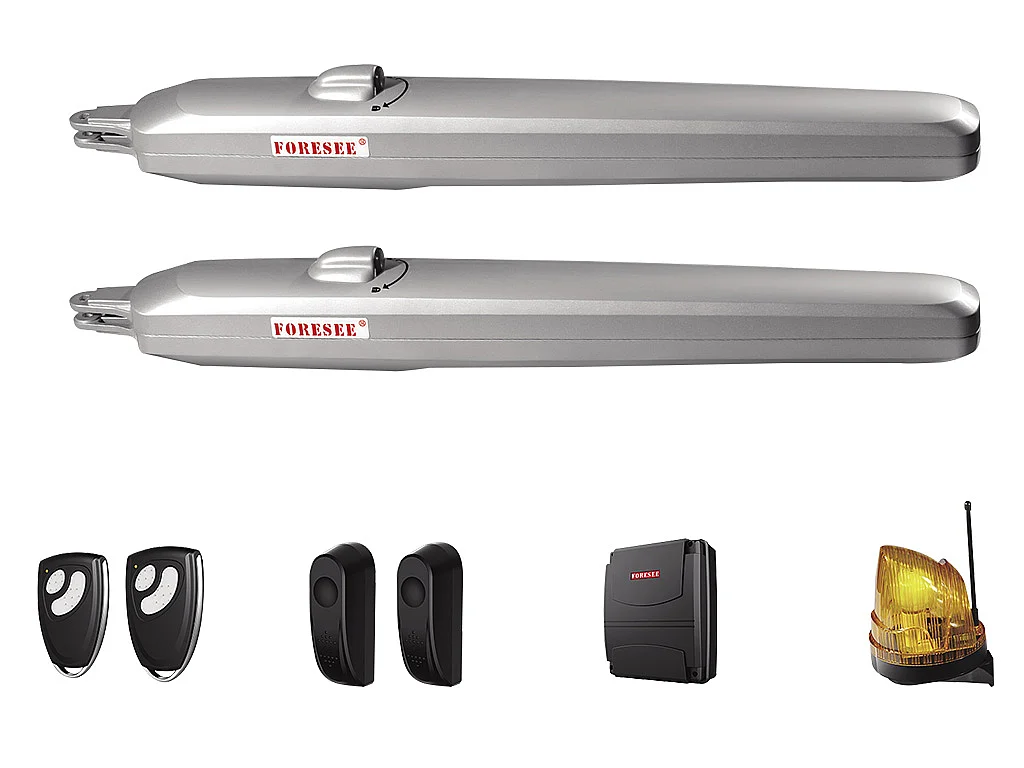 Gartentor Flügeltor Doppeltor mit Torantrieb - 305 x 181 cm - voll - Aluminium - Weiß - NAZARIO