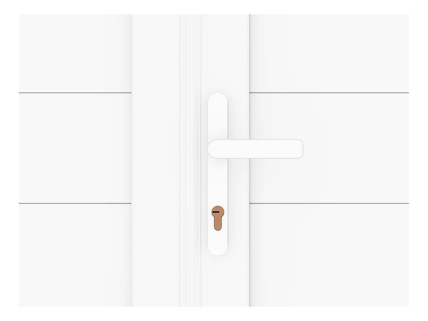 Elektrische draaipoort van aluminium L355 x H181 cm wit - NAZARIO