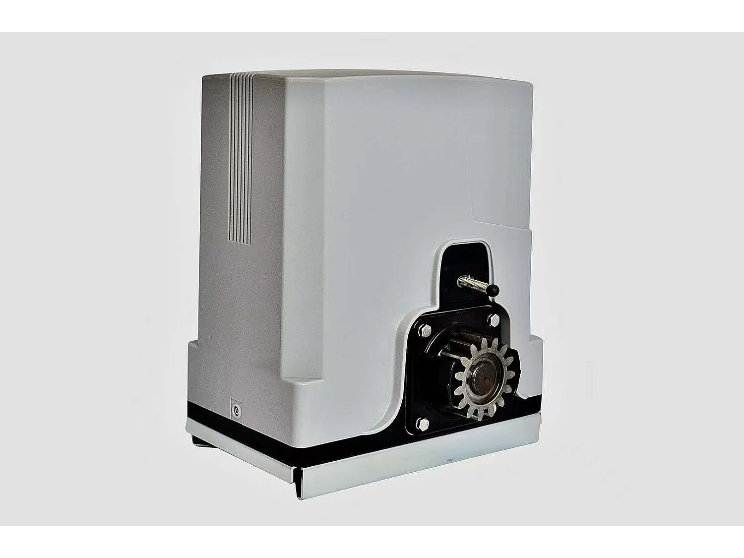 Elektrische schuifpoort van aluminium L374 x H180 cm wit - NAZARIO